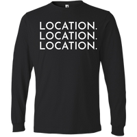 White Location Location Location - Long Sleeve Men's T-Shirt