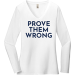 Navy Prove Them Wrong - Long Sleeve Women's T-Shirt