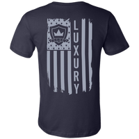 Gray American Flag - Short Sleeve Men's T-Shirt